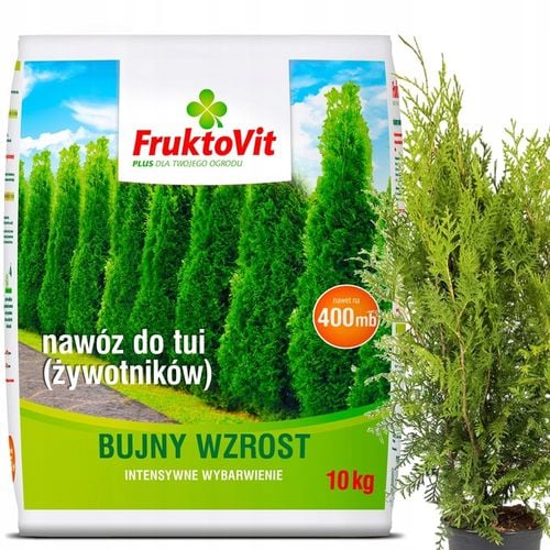 FRUKTOVIT PLUS NAWÓZ DO ŻYWOTNIKÓW TUI THUI BUJNY WZROST WYBARWIENIE 10KG na Arena.pl