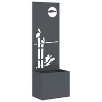 Donica ogrodowa z dekoracyjną płytą Antracyt 50 x 140 cm