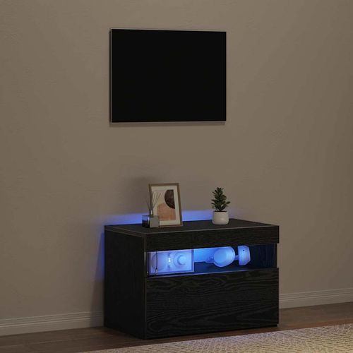 Szafka Nocna Czarny dąb 60 x 35 x 40 cm Materiał drewnopochodny na Arena.pl