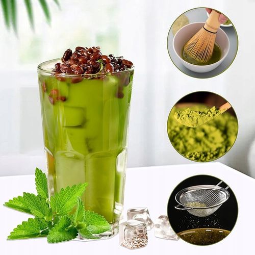 Zestaw Do Herbaty Matcha 5 Elementów Bambusowo-Ceramiczny na Arena.pl