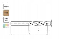 FANAR Wiertło do stali nierdzewnej INOX 3,2 mm kobaltowe HSS-Co - 10 szt.