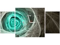 80X40CM ZEGAR RÓŻA KTALNA TURKUSIE OBRAZ