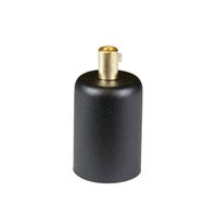 OPRAWKA E27 OSŁONKA DEKORACYJNA METALOWA CZARNA Z MOSIĄDZEM