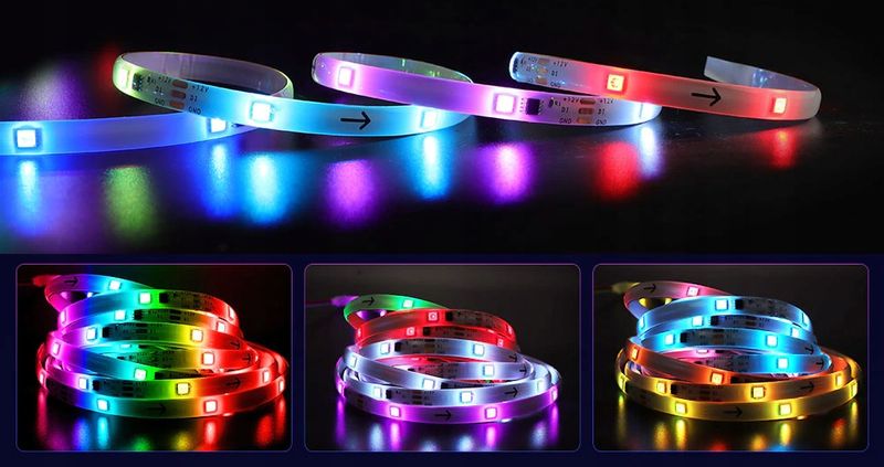 TAŚMA LED 5M RGBIC WS2811 BLUETOOTH EFEKT TĘCZY zdjęcie 4