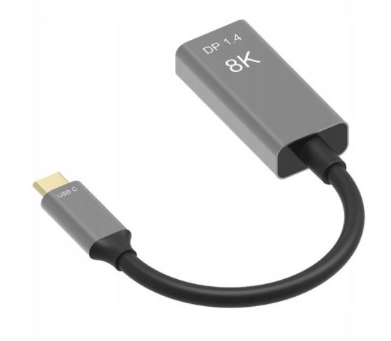 Kabel Adapter USB-C DisplayPort 1.4 8K 5K 4K Display Port Żeński 144 240Hz zdjęcie 9