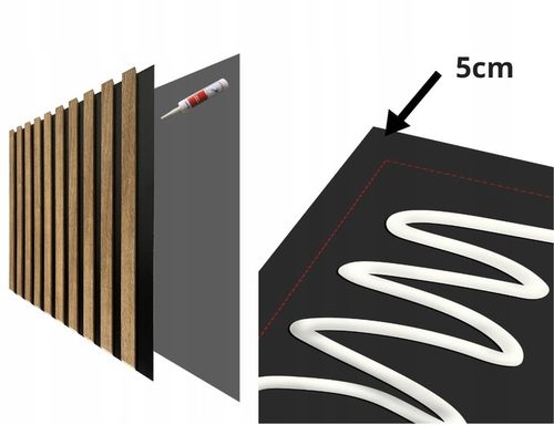LAMELE ŚCIENNE DĄB WOTAN NA PŁYCIE 515x2750mm na Arena.pl