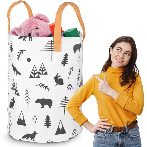 Kosz na zabawki Nukido - biały na Arena.pl