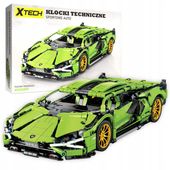KLOCKI LAMBORGHINI TECHNICZNE AUTO SPORTOWE WYŚCIGOWE XTECH 1254 ELEMENTY