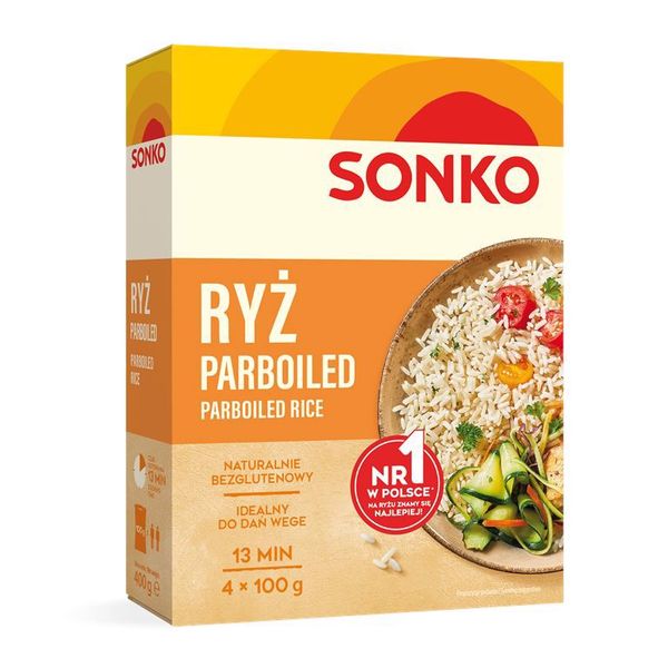 Sonko Ryż parboiled 400 g (4 x 100 g) zdjęcie 1