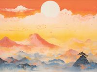 Plakat 40x30cm Świt nad Krainą Ciszych Gór