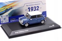 SOLIDO MINI COOPER Sport 1997 Tahiti Blue metallic w/white roof 1:43