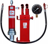 POMPA PODWÓJNA + SIŁOWNIK 20T Z MANOMETREM - PRASA HYDRAULICZNA - 2 X POMPA