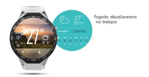 SMARTWATCH KW88 ANDROID 5.1 WIFI GPS SIM AMOLED PL na Arena.pl