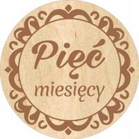 grawer DREWNIANE KOŁA TABLICZKI MIESIĄCE do zdjęć dziecka pierwszy rok