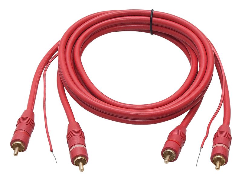 Przyłącze 2xRCA 6mm  1,5m CZERWONE zdjęcie 1