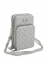 Victoria J. - torebka rowerówka etui na telefon przeszycia srebrny VJ2006