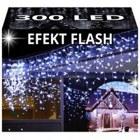 SOPLE LED 300 LAMPKI ŚWIATEŁKA 12M ZEWNĘTRZNE WEWNĘTRZNE + EFEKT FLASH