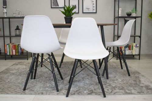 Krzesło OSAKA białe / nogi czarne x 3 na Arena.pl