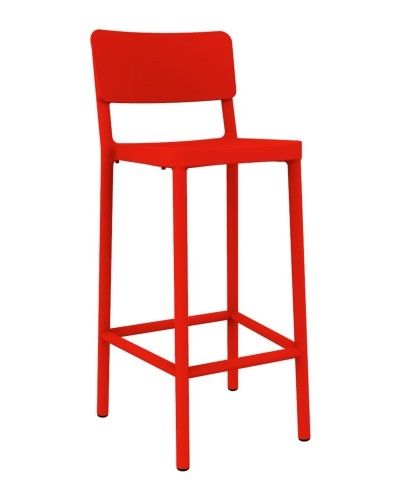 Stołek barowy Lisboa 75cm czerwony  D2 na Arena.pl
