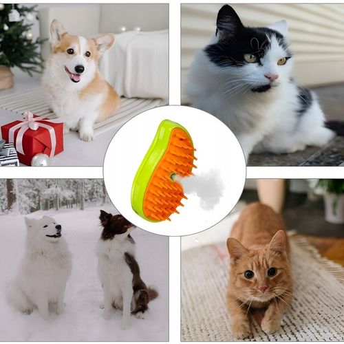 SZCZOTKA PAROWA DLA KOTA PSA ZWIERZĄT MASAŻER GRZEBIEŃ ELEKTRYCZNY SIERŚĆ na Arena.pl