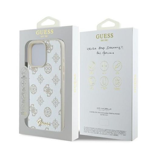 Guess GUHMP16LPGPYSH iPhone 16 Pro 6.3" biały/white hardcase Peony Script na Arena.pl
