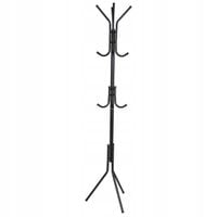 Wieszak stojący Metalowy CZARNY 175 cm LOFT NOWOCZESNY 12 HACZYKÓW z Metalu