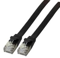 Patchcord EFB płaski U/FTP 1m Cat.6A czarny 150846