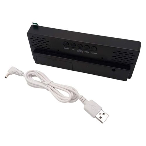 Budzik cyfrowy biały wyświetlacz LED USB na Arena.pl