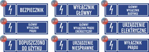 Tabliczka informacyjna - Transformator 1000 KVA grawer piktogram 20x6 cm na Arena.pl