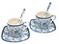 Ekskluzywny zestaw porcelany inspirowany sztuką Queen Isabell 2 filiżanki
