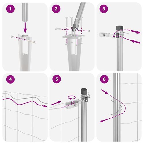 Ogrodzenie z słupkami Srebrny 1.2 x 50 m Stal na Arena.pl