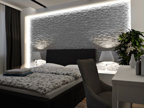 BIAŁE Dekoracyjne Panele Ścienne 60x60 - KAMIEŃ na Arena.pl