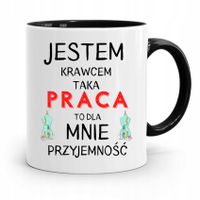 Kubek Czarny Dla Krawcowej Taka Praca Przyjemność Z Nadrukiem Ze Zdjęciem