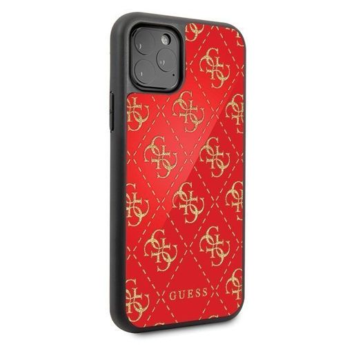 Etui Case GUESS HARD CASE 4G DOUBLE LAYER GLITTER IPHONE 11 CZERWONY na Arena.pl