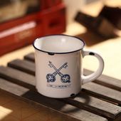 porcelanowy mini kubek retro - keys