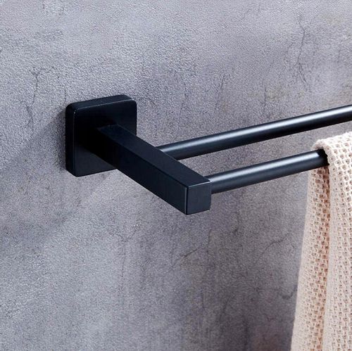 Wieszak Ścienny Łazienkowy Na Ręczniki Czarny 40Cm na Arena.pl