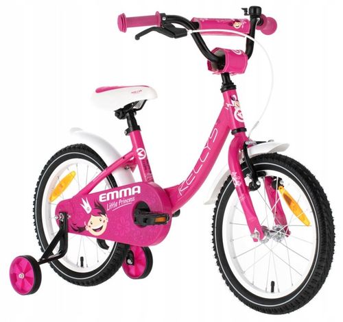 Rower dziecięcy kółka boczne KELLYS EMMA PINK 16'' na Arena.pl