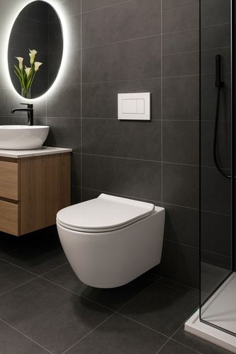 Miska WC wisząca bezkołnierzowa TAVIRA z deską wolnooopadającą Biała na Arena.pl