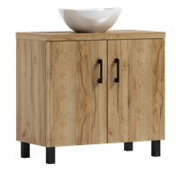 Szafka łazienkowa ROCO 80 dąb craft złoty z umywalką Eliza B (W1)