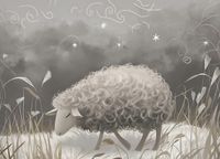 Plakat 18x13cm Bujna Owca