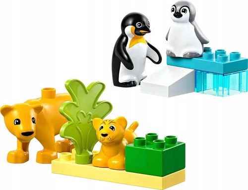 10442 - lego duplo - rodziny dzikich zwierząt: pingwiny i lwy na Arena.pl