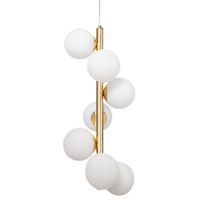 Loftowa LAMPA wisząca CUMULUS VERTICAL 10757705 Kaspa szklana OPRAWA modernistyczny zwis molekuły złoty biały