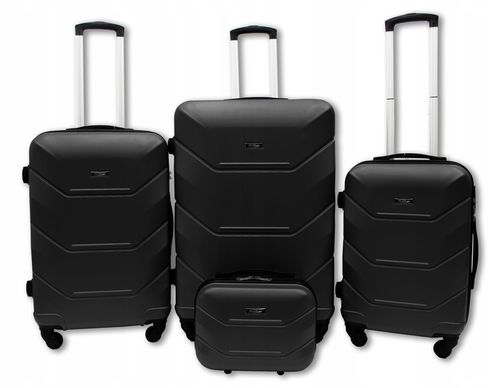 ZESTAW WALIZEK PODRÓŻNYCH KABINÓWKA ŚREDNIA DUŻA LEKKIE ABS 4 KÓŁKA POJEMNE na Arena.pl