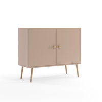 Komoda BOHO z drzwiczkami na wysokich drewnianych nogach - Macchiato