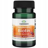 Swanson BIOTYNA 5000mcg 60k SKÓRA WŁOSY PAZNOKCIE