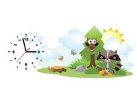 100X40CM ZEGAR SOWA SZOP ŁĄCE OBRAZ