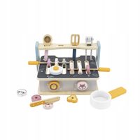 VIGA DREWNIANA KUCHNIA NALADOWA GRILL 2 W 1 AKCESORIA KUCHENNE