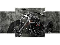80X40CM ZEGAR MOTOCYKL OBRAZ