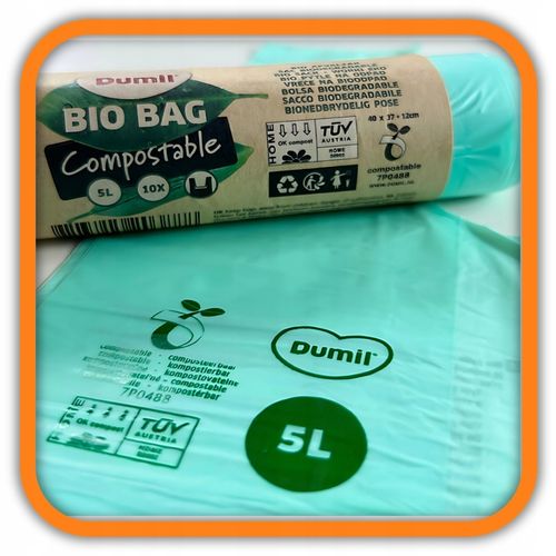 WORKI NA ŚMIECI BIODEGRADOWALNE 60SZT 5L BIO WORKI NA ODPADY KOMPOSTOWALNE na Arena.pl