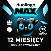 DUOLINGO MAX 12 MIESIĘCY | NA TWOJE KONTO | PEŁNA WERSJA | ROZMOWA AI | PL